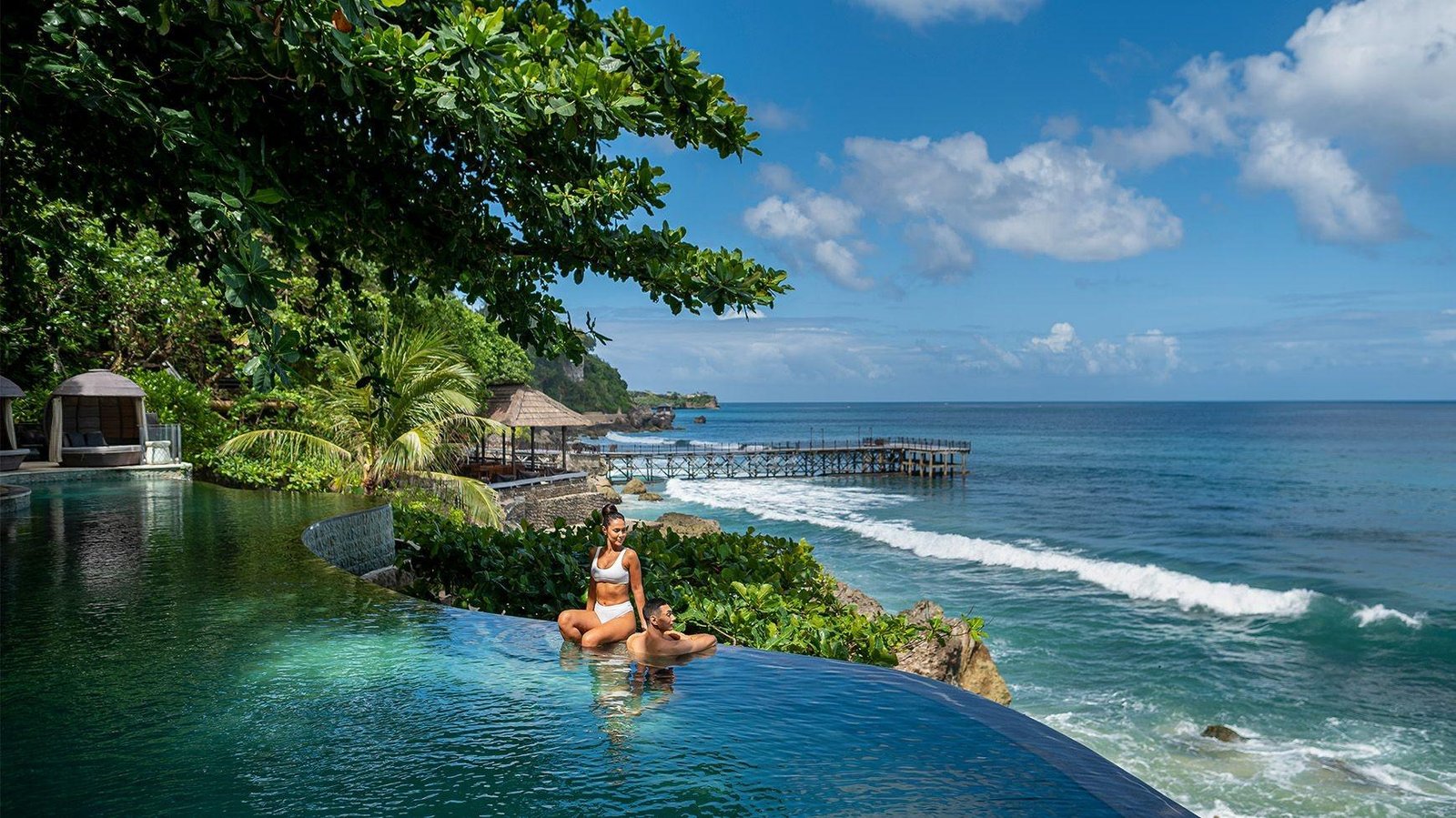Uluwatu Temple and Bali coastline